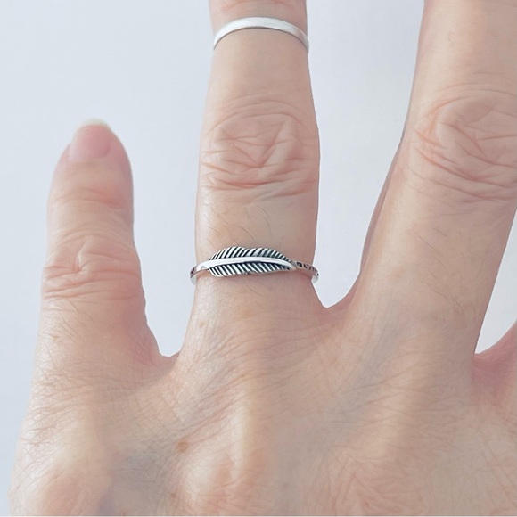 ❤️TOP SELLER❤️Sterling Silver Little Bird Feather Ring, Angels Wing Rings, Birds - Picture 8 of 14